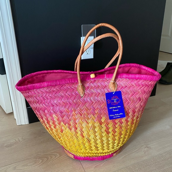 Straw large beach bag New - Picture 1 of 6